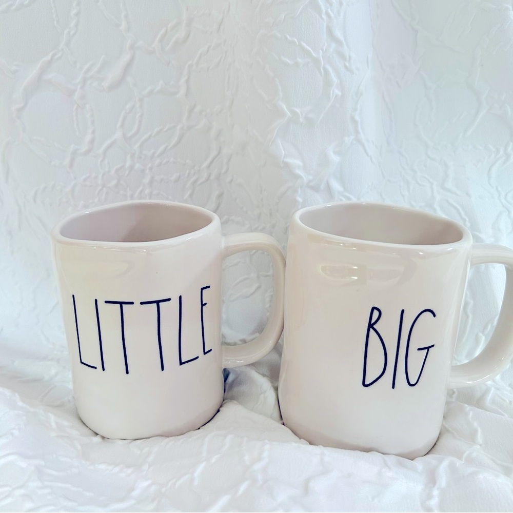 Rae Dunn Coffee Mugs (2) Big & Small